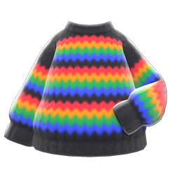 Animal Crossing Rainbow Sweater|Black Image