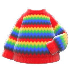 Rainbow Sweater Red