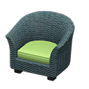 Rattan Armchair Gray