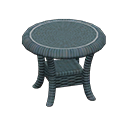 Rattan End Table Gray