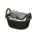 Animal Crossing Rattan Towel Basket|Black Image