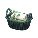 Rattan Towel Basket Gray