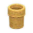 Rattan Waste Bin Light brown