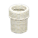 Rattan Waste Bin White