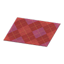 Animal Crossing Red Argyle Rug Image