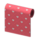 Animal Crossing Red Heart-pattern Wall Image