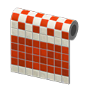 Animal Crossing Red Two-toned Tile Wall Image