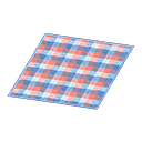 Animal Crossing Red-and-blue Checked Rug Image