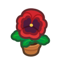 Animal Crossing Red-pansy Plant Image