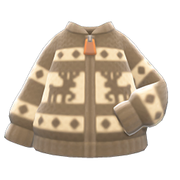 Animal Crossing Reindeer Sweater|Brown Image