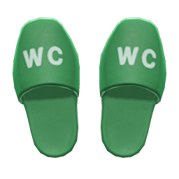 Animal Crossing Restroom Slippers|Green Image