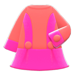 Retro A-line Dress Pink