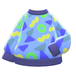 Animal Crossing Retro Sweater|Blue Image