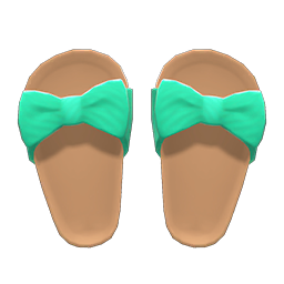 Ribbon Sandals Green