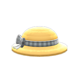 Animal Crossing Ribboned Straw Hat|Black Image