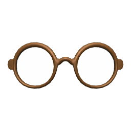 Rimmed Glasses Brown