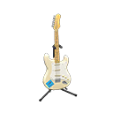 Rock Guitar Chic white / Handwritten logo