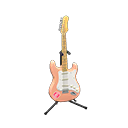 Rock Guitar Coral pink / Cute logo