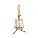 Rock Guitar Coral pink / Handwritten logo