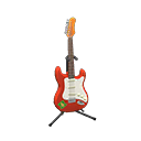 Rock Guitar Fire red / Emblem logo