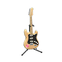 Rock Guitar Natural wood / Cute logo