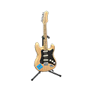 Rock Guitar Natural wood / Handwritten logo