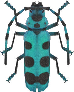 Animal Crossing Rosalia Batesi Beetle Image