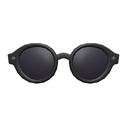 Animal Crossing Round Shades|Black Image