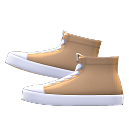 Animal Crossing Rubber-toe High Tops|Beige Image