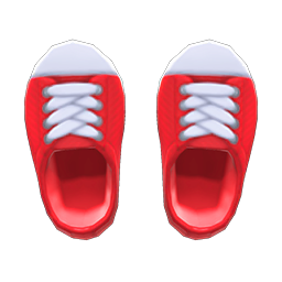 Rubber-toe Sneakers Red