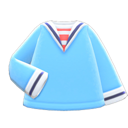 Animal Crossing Sailor-style Shirt|Light blue Image