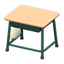 School Desk Beige & green