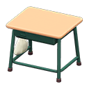 Animal Crossing School Desk|Beige & green Image