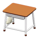 School Desk Brown & white