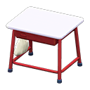 School Desk White & red