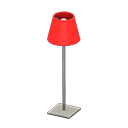 Shaded Floor Lamp Red