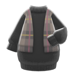 Animal Crossing Shawl-and-dress Combo|Black Image