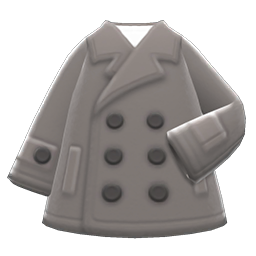 Short Peacoat Gray