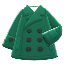 Short Peacoat Green