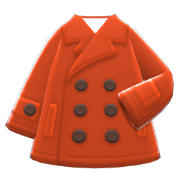 Short Peacoat Orange