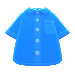 Animal Crossing Short-sleeve Dress Shirt|Blue Image