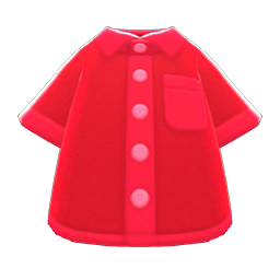 Short-sleeve Dress Shirt Red