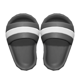 Animal Crossing Shower Sandals|Black Image