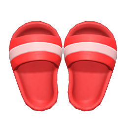 Shower Sandals Red