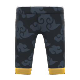 Animal Crossing Silk Pants|Black Image