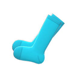 Animal Crossing Simple Knee-high Socks|Blue Image
