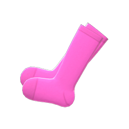 Simple Knee-high Socks Pink