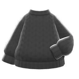 Animal Crossing Simple Knit Sweater|Black Image