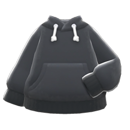 Animal Crossing Simple Parka|Black Image