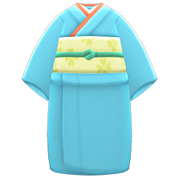 Animal Crossing Simple Visiting Kimono|Aqua Image